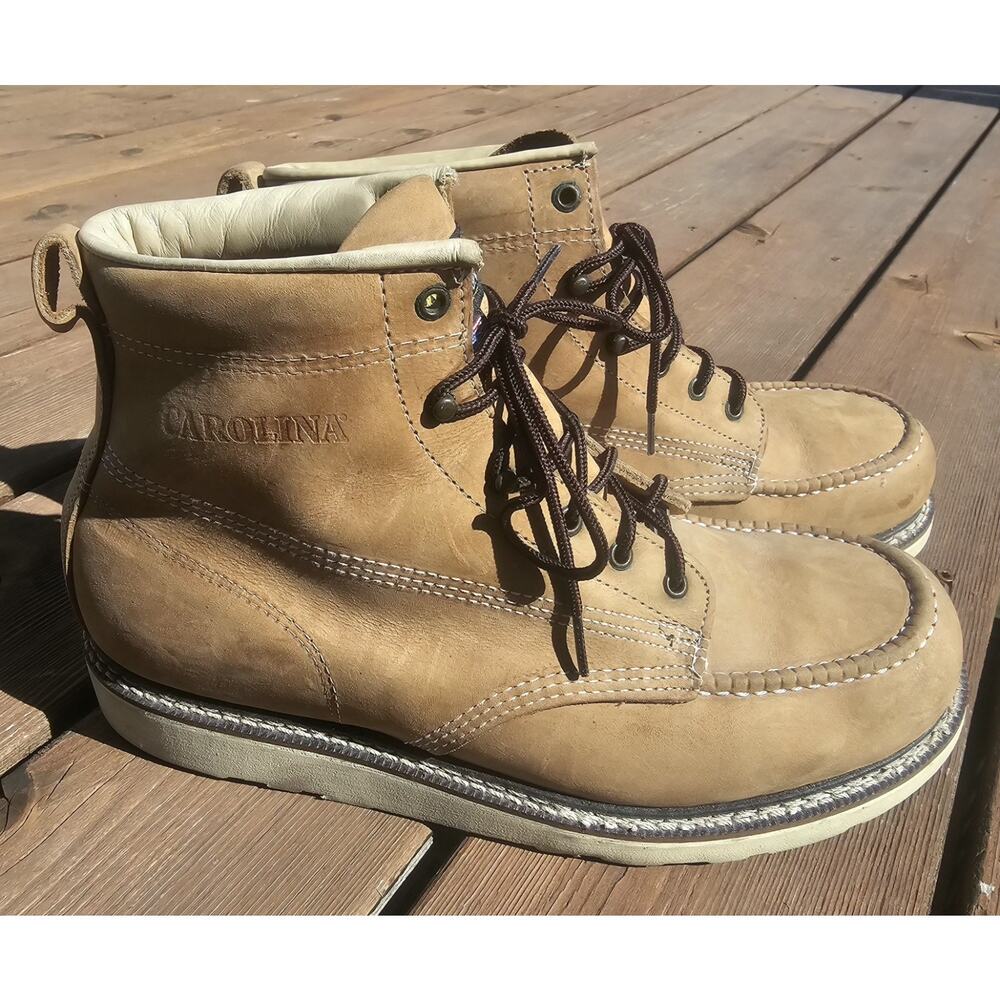 Carolina AMP Wedge Soft Toe Boot Brown Mens Size 12D CA7006 - J14147 - F2892-11